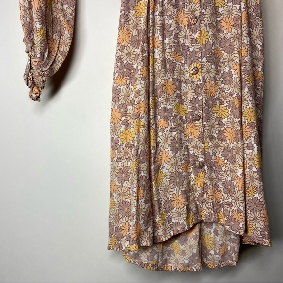 Faithfull The Brand US Size 2 Palmaro Mini Dress in Zoella Floral Print Boho C7 - Picture 4 of 8